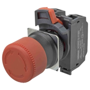 A22NE-S-P222-N Omron Omron A22NE Emergency Stop Pushbutton, Panel Mount, 22mm