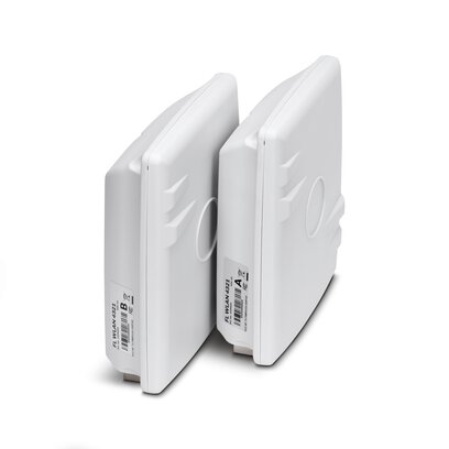 1194423 Phoenix Contact - FL WLAN 4321 Pre-configured point-to-point Ethernet bridge for U.S. and Canada with internal antennas for pole mounting. IP67, wireless Ethernet communication up to 300 Mbps, frequency: 5 GHz, 10/100/1000 Mbps RJ45, passive PoE (8 - 30 V DC) powered.