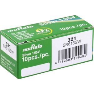 248380 Murata Murata SR616SWPBWW 321 Silver oxide button battery 16 mAh 1.55 V 10 pcs.