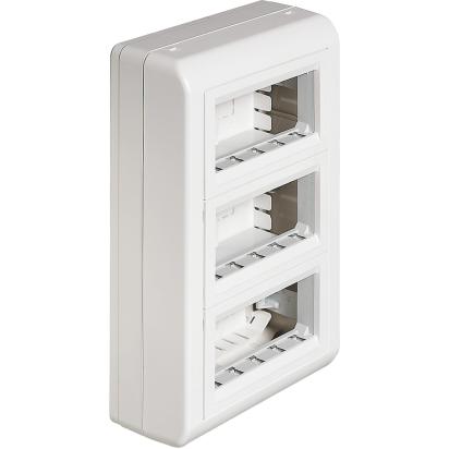 150415MG BTicino Multifunctional wall-mounted switchboard, with frame, supports and plates for 15 Mtix modules 3 compartments of 5 modules