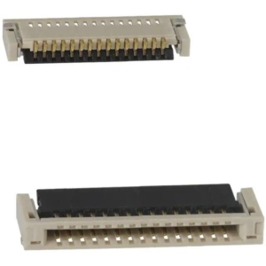 10051922-1510ELF Amphenol 0.50mm Flex Connector, VLL Series, 15 Position, Lower Side Contact, Side Entry Surface Mount ZIF Connector, Lead Free Type.