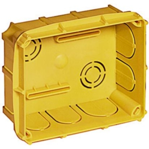 16202 BTicino 113x91x49mm flush-mounted junction box, complete with shockproof resin cover and screws