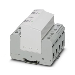 2905416 Phoenix Contact - FLT-SEC-P-T1-2C-350/25-FM Plug-in lightning current arrester, in accordance with Type 1/Class I, for 2-phase power supply networks with combined PE and N installed in one conductor (L1, L2, PEN).