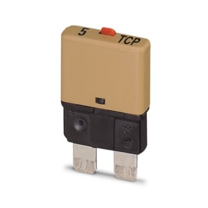 0700005 Phoenix Contact - TCP 5/DC32V Thermal device circuit breaker, number of positions: 1, nominal current: 5 A, nom. voltage: 32 V, fuse type: Slow-blow, fuse type: Automatic device, mounting type: on base element, Color: light brown