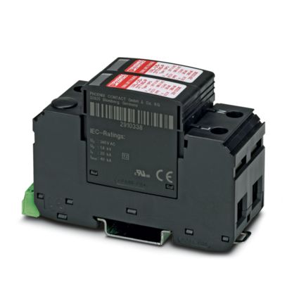 2910344 Phoenix Contact - VAL-US-48/40/1+1V-FM Surge protective device, two channels with remote indicator contact for 48 V DC, 2-wire plus ground