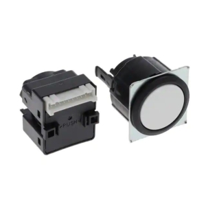 A3U-TBW-A1C-M Omron Round type, White (Opacity), IP40, Flange color: Black, SPDT, Connector