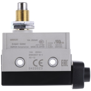 D4MC-5000 Omron Enclosed Limit switches, General load, IP67, SPDT, Panel mount plunger, Panel mounting/Side-mounting