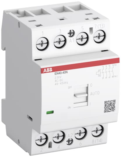 1SAE342111R0640 ABB - EN40-40N-06 EN40-40N-06 Installation Contactor (NO) 40 A - 4 NO - 0 NC - 230 V - Control Circuit 400 Hz
