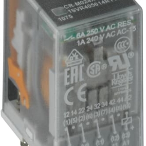 1SVR405613R0100 ABB - CR-M024AC4L CR-M024AC4L Pluggable interface relay 4c/o, A1-A2=24VAC, 250V/6A, LED