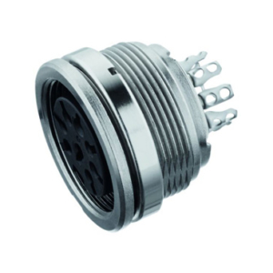 T 3403 000 U Amphenol Female panel connector 6 pole IP40; solder; silver; screw locking
