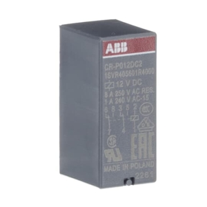 1SVR405601R4000 ABB - CR-P012DC2 CR-P012DC2 Pluggable interface relay 2c/o, A1-A2=12VDC, 250V/8A