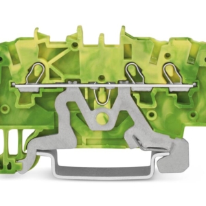 2000-1307 Wago Earth terminal for 3 conductors 1 mm² suitable for Ex e II applications central and lateral marking for DIN rail 35 x 15 and 35 x 75 Pushin CAGE CLAMP 100 mm² green-yellow