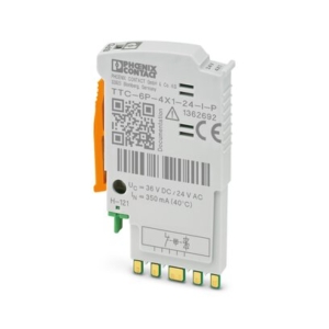 1362692 Phoenix Contact - TTC-6P-4X1-24-I-P Surge protection plug with integrated status indicator on the module for four signal wires with common reference potential. Nominal voltage: 24 V AC/DC