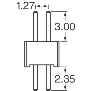 20021111-00014T4LF Amphenol Board to Board connector, Unshrouded Vertical Header, Through Hole, Double Row, 14 Positions, 1.27mm (0.050in) pitch.