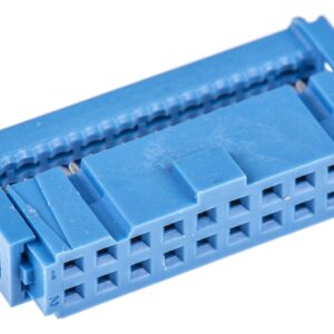 2-1658527-3 TE Connectivity Ribbon Cable Connectors, Wire-to-Board, 20 Position, 2.54 mm [.1 in] Centerline, 2 Row, Receptacle, Polarization Mating Alignment Type, Wire & Cable Alias: 622-2030LF=FSKT IDC S 20 30AU