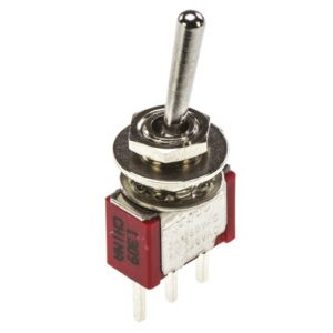 3-1825136-8 TE Connectivity Toggle Switches, Single Pole - Double Throw Configuration (Pole-Throw), 1/4-40, Sealed, Copper, Silver, Alcoswitch Gemini A Series Alias: A101SDCQ04A101SDCQ04