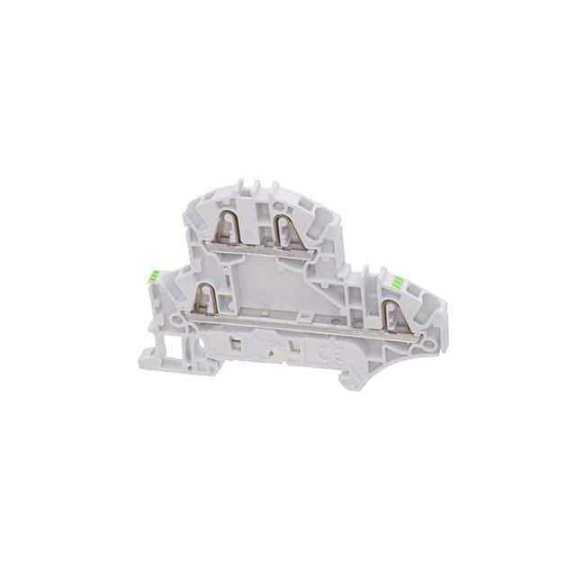 1SNK705212R0000 TE Connectivity Modular Terminal Blocks, Feed-Through & Ground, PI-Spring Terminal Block, Gray, Product Spacing .205 in [5.2 mm], 4 Position, DIN Rail, ENTRELEC SNK; Alias: ZK2.5-D2-PE