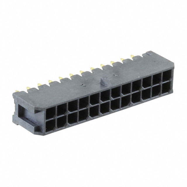 10127721-242LF Amphenol Pwr 3.0, Dual Row, Vertical Through Hole Header, 24 Position, 3.2mm Kink Tail (Gold Flash) plating, Non GW Compatible LCP, Black Color,Tray Packing.