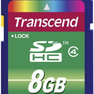 Transcend SDHC Card 8GB Class 4 Mitsubishi SDHC memory card 8GB; Class 4; R: 18MB/s; W: 6MB/s