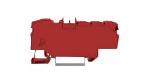 2006-8033 Wago Distribution clamp with operating slots 1 x 6 mm² 6 x 15 mm² with integrated end plate central and side marking for DIN rail 35 x 15 and 35 x 75 Pushin CAGE CLAMP 600 mm² red