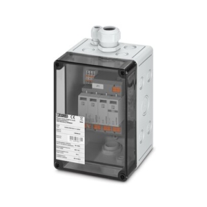 1380466 Phoenix Contact - CHARX-PROTECT-11-22KW CHARX protect retrofit, surge protection set for protecting charging stations with an output of 11 kW ... 22 kW, such as home chargers. Surge protective device consisting of a base element with Push-in connection technology, remote indication contact, and protective plugs, nominal voltage: 230 V AC, 3+1 wiring