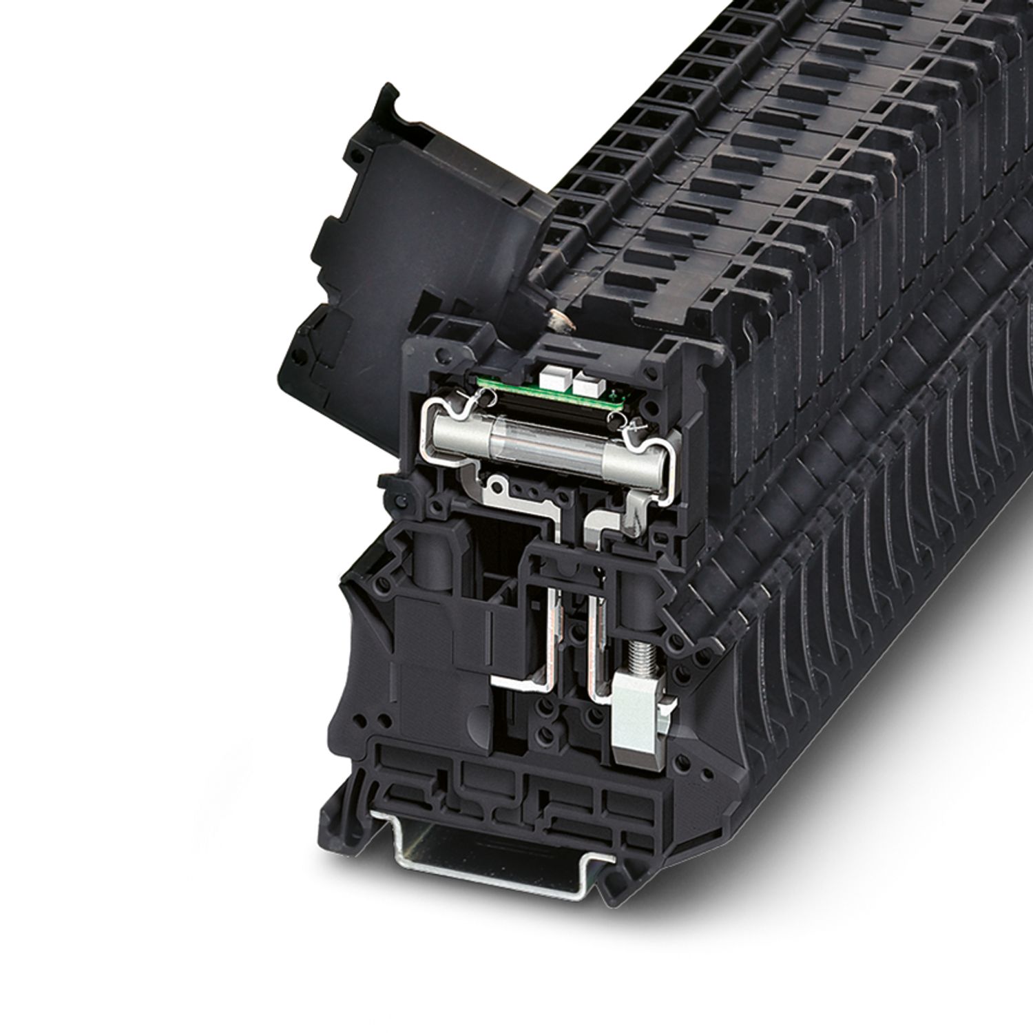 3046427 Phoenix Contact - UT 6-HESILED 60 (6,3X32) Fuse modular terminal block, fuse type: Glass / ceramics / ..., fuse type: G / 6,3 x 32, nom. voltage: 60 V, nominal current: 10 A, connection method: Screw connection, Rated cross section: 6 mm2, cross section: 0.2 mm2- 10 mm2, mounting type: NS 35/7,5, NS 35/15, color: black