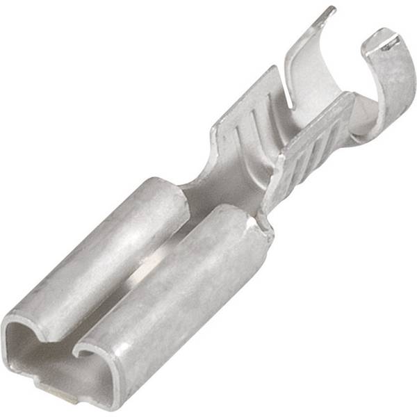 2-160304-4 TE Connectivity Quick Disconnects, Receptacle, 17 – 14 AWG Wire Size, 1 – 2.5 mm² Wire Size, Mating Tab Width 6.35 mm [.25 in], Straight, Steel, FASTON 250 Alias: 250 FASTON,REC.,14-17AWG,PNIPST