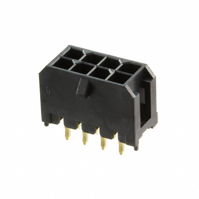 10127721-082LF Amphenol Pwr 3.0, Dual Row, Vertical Through Hole Header, 8 Position, 3.2mm Kink Tail (Gold Flash) plating, Non GW Compatible LCP, Black Color,Tray Packing.