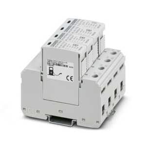 1180149 Phoenix Contact - VAL-EV-T1/T2 264/12.5/3+1 CHARX protect advanced: Plug-in lightning surge/surge protective device, in accordance with Type 1/2 / Class I/II, for 3-phase power supply networks with separate N and PE (5-conductor system: L1, L2, L3, N, PE). Specifically designed for use in e-mobility.