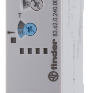 83.62.0.240.0000 Finder Timer Relay Finder, range 0.05-180s, 2 poles, SPDT, DIN Rail
