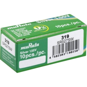 248379 Murata Murata SR527SWPBWW Button cell battery 319 Silver oxide 22.5 mAh 1.55 V 10 pcs.